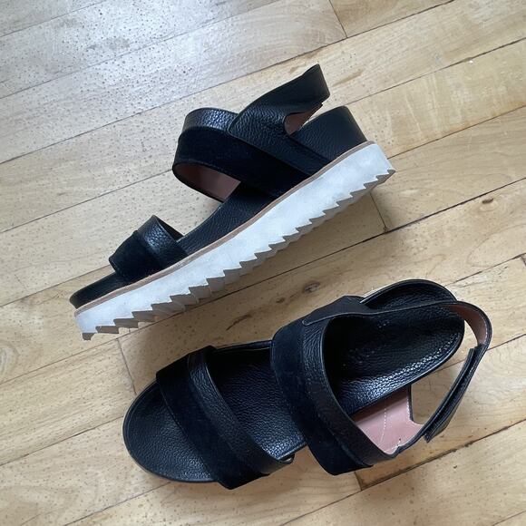 Homers Artisan Sandals Black Suede Womens Size U.S 7.5 - Size‎ 37 1/2 - Picture 5 of 10